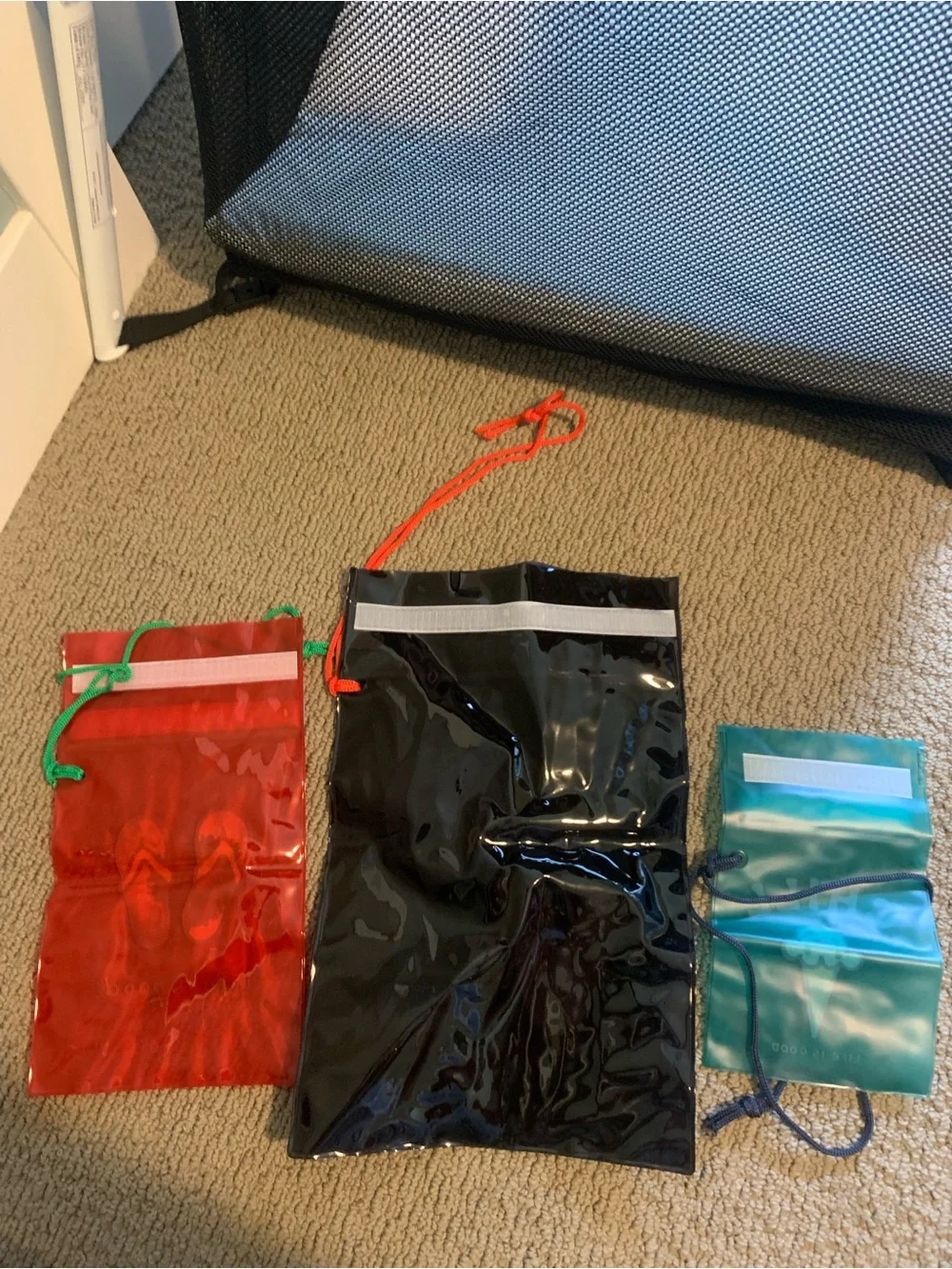 New in Box! Life is Good Water-Resistant Dry Bags 3-Pack - Blue/Turquoise/Orange